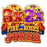 3x 2x Fire and Roses Joker logotipas
