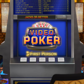 First Person Video Poker - Evolution logotipas