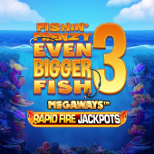 Fishin Frenzy Even Bigger Fish 3 Megaways Rapid Fire Jackpots logotipas