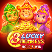 3 Lucky Monkeys Hold & Win logotipas