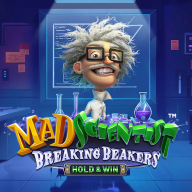 Mad Scientist Breaking Beakers logotipas