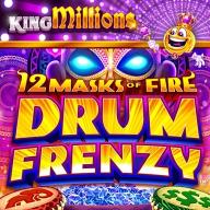 12 Masks of Fire Drum Frenzy King Millions logotipas