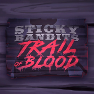 Sticky Bandits Trail of Blood logotipas