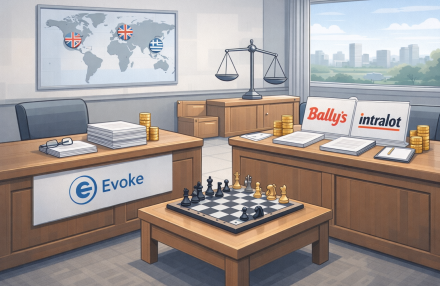 Sulaužymas: "Evoke" patvirtina 225 mln. svarų sterlingų vertės "Bally's Intralot" perėmimo derybas paveikslėlis