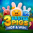 3 Easter Pigs Hop and Win logotipas