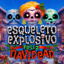 Esqueleto Explosivo Feliz Navidead logotipas