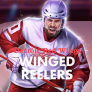 Detroit Red Wings Winged Reelers logotipas