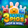 3 Easter Pigs Hop and Win logotipas