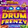 12 Masks of Fire Drum Frenzy King Millions logotipas