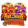 3x 2x Fire and Roses Joker logotipas