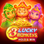 3 Lucky Monkeys Hold & Win logotipas