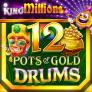12 Pots of Gold Drums King Millions logotipas